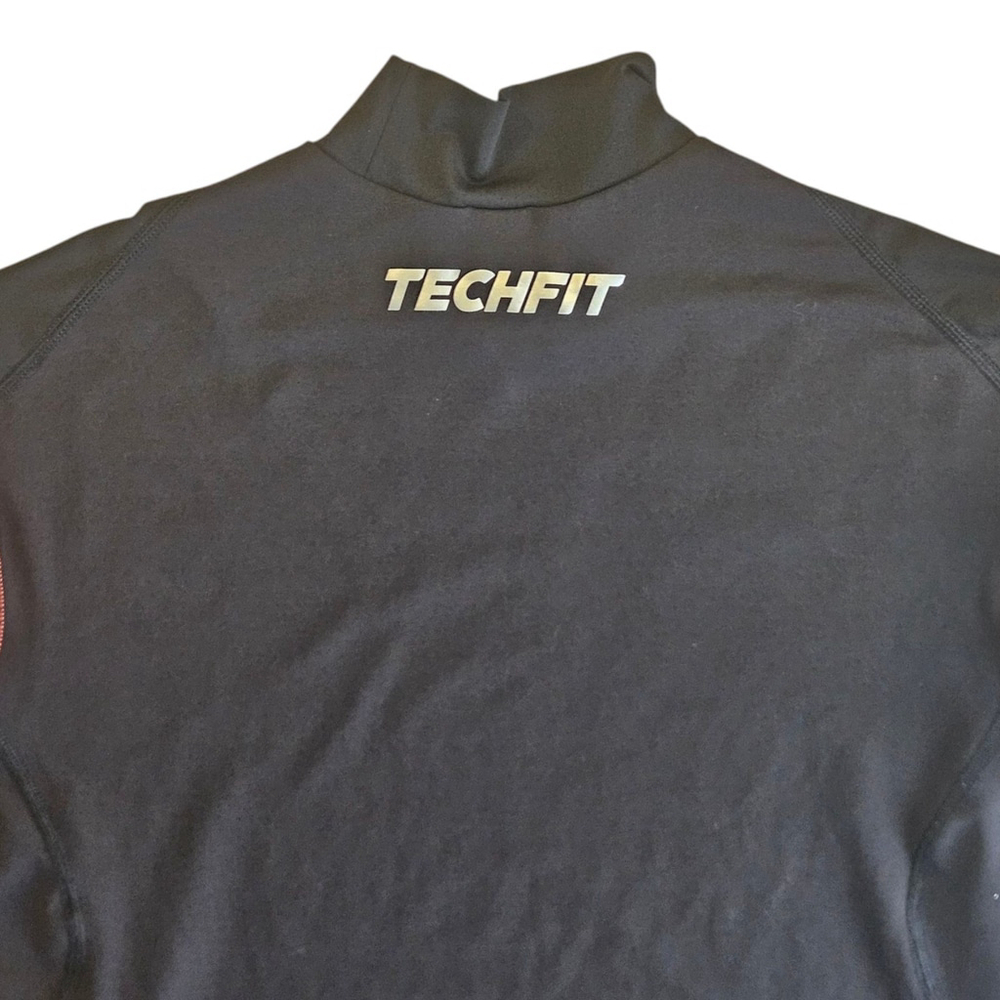 Adidas TechFit ClimaWarm Compression Long Sleeve Shirt - XL Black/Orange - Picture 3 of 4
